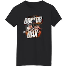 Load image into Gallery viewer, DR-DAX-FIRE G500L Ladies' 5.3 oz. T-Shirt - Doctor Dax Flames Logo