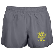 Load image into Gallery viewer, T-Shirt-Design-1 2430 Ladies&#39; Wayfarer Running Shorts - 2 Guns Vet
