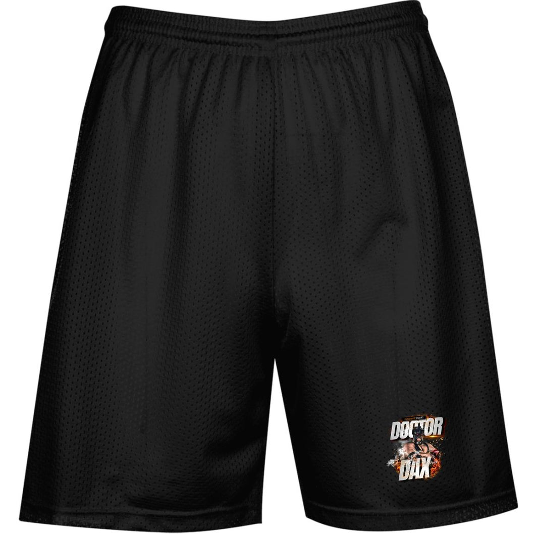 DR-DAX-FIRE ST510 Performance Mesh Shorts Doctor Dax Flames Logo