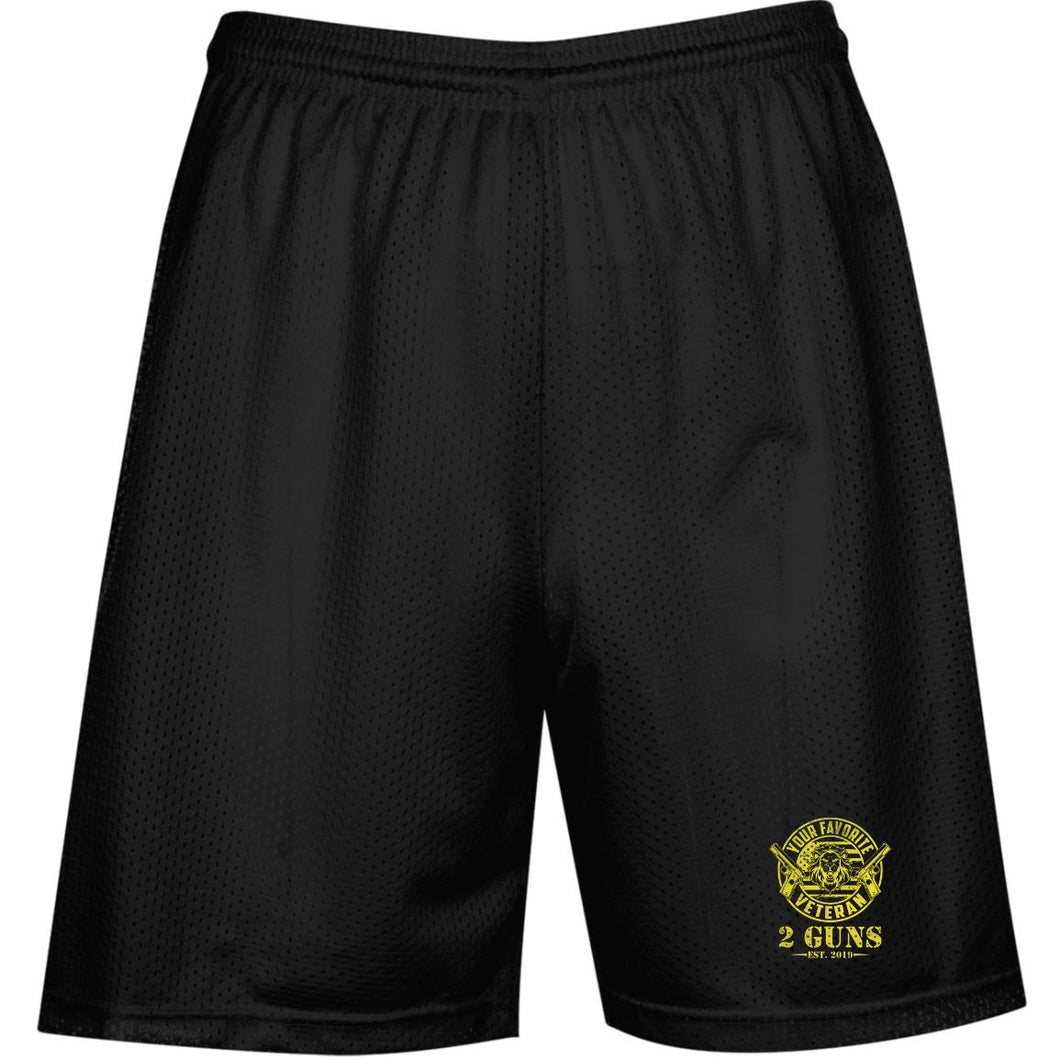 T-Shirt-Design-1 ST510 Performance Mesh Shorts - 2 Guns Vet