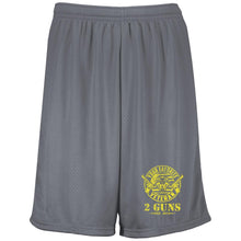 Load image into Gallery viewer, T-Shirt-Design-1 1844 Moisture-Wicking 9 inch Inseam Mesh Shorts - 2 Guns

