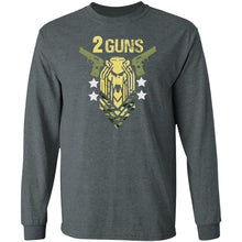 Load image into Gallery viewer, G240 LS Ultra Cotton T-Shirt 2Guns Front
