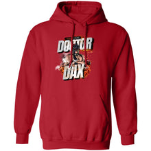 Load image into Gallery viewer, DR-DAX-FIRE G185 Pullover Hoodie - Doctor Dax Flames Logo
