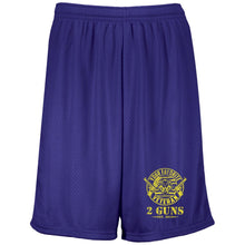 Load image into Gallery viewer, T-Shirt-Design-1 1844 Moisture-Wicking 9 inch Inseam Mesh Shorts - 2 Guns
