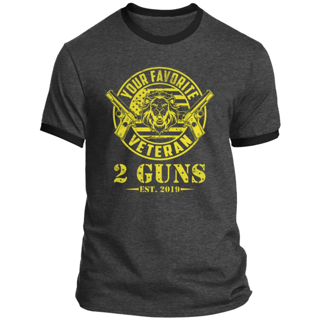 T-Shirt-Design-1 PC54R Ringer Tee - 2 Guns Vet
