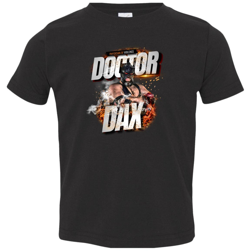 DR-DAX-FIRE 3321 Toddler Jersey T-Shirt - Doctor Dax Flames Logo
