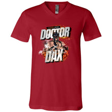 Load image into Gallery viewer, DR-DAX-FIRE 3005 Unisex Jersey SS V-Neck T-Shirt - Doctor Dax Flames Logo
