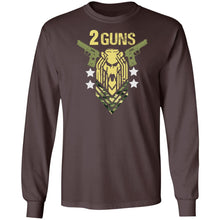 Load image into Gallery viewer, G240 LS Ultra Cotton T-Shirt 2Guns Front
