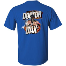 Load image into Gallery viewer, DR-DAX-FIRE G500 5.3 oz. T-Shirt - Double Sided - Doctor Dax Flames Logo
