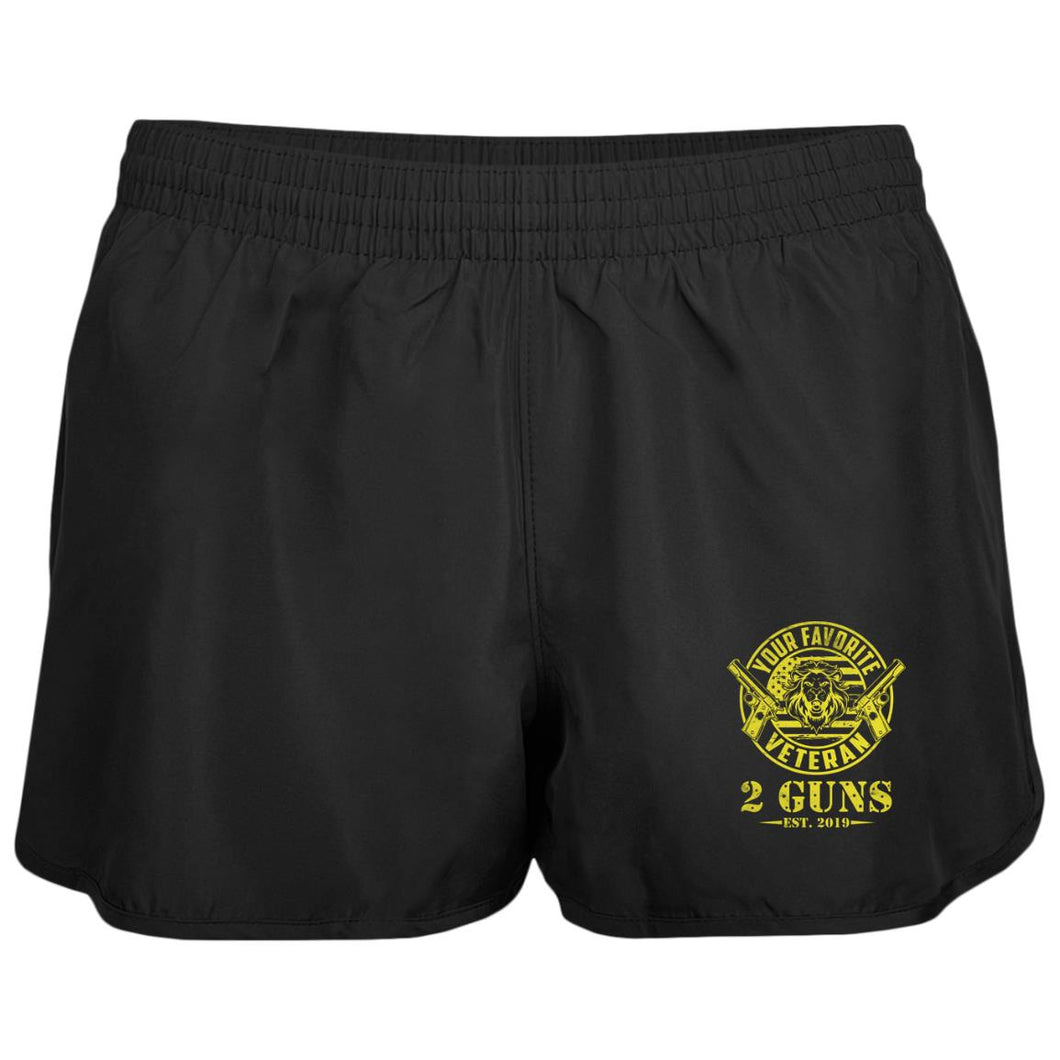 T-Shirt-Design-1 2430 Ladies' Wayfarer Running Shorts - 2 Guns Vet