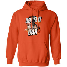 Load image into Gallery viewer, DR-DAX-FIRE G185 Pullover Hoodie - Doctor Dax Flames Logo
