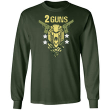 Load image into Gallery viewer, G240 LS Ultra Cotton T-Shirt 2Guns Front
