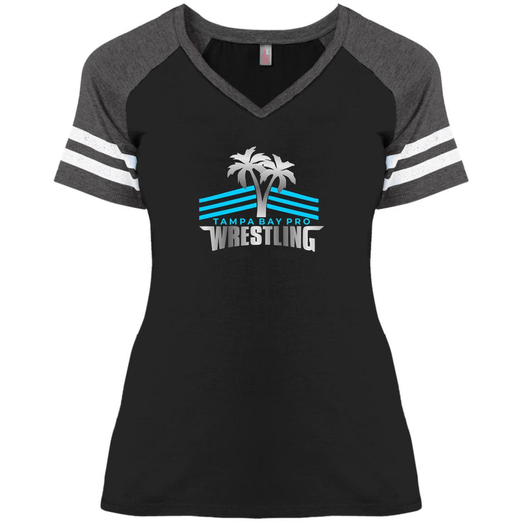 DM476 Ladies' Game V-Neck T-Shirt