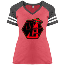 Load image into Gallery viewer, DM476 Ladies&#39; Game V-Neck T-Shirt - Unnatural Causes
