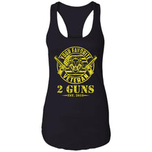 Load image into Gallery viewer, T-Shirt-Design-1 NL1533 Ladies Ideal Racerback Tank - 2 Guns Vet
