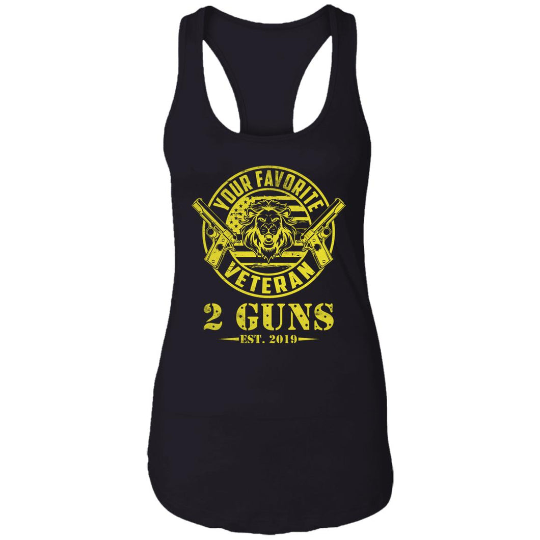 T-Shirt-Design-1 NL1533 Ladies Ideal Racerback Tank - 2 Guns Vet