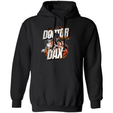 Load image into Gallery viewer, DR-DAX-FIRE G185 Pullover Hoodie - Doctor Dax Flames Logo
