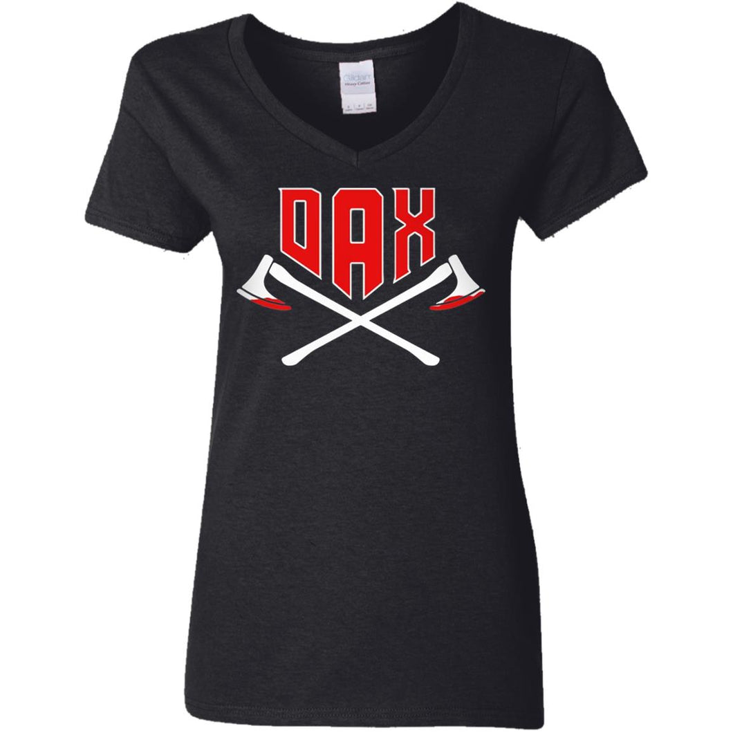 G500VL Ladies' 5.3 oz. V-Neck T-Shirt Dax Cross
