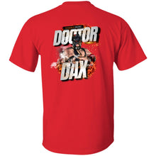 Load image into Gallery viewer, DR-DAX-FIRE G500 5.3 oz. T-Shirt - Double Sided - Doctor Dax Flames Logo
