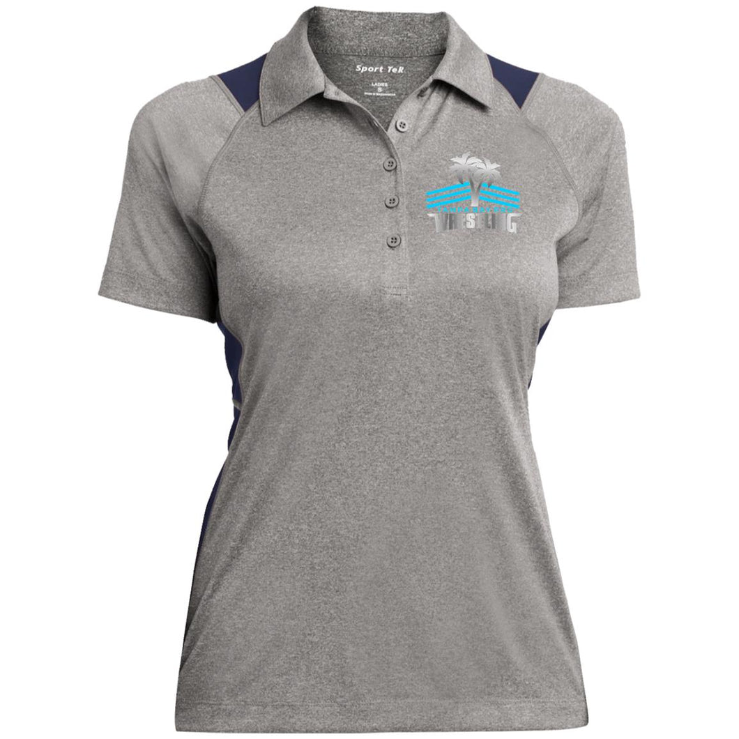 LST665 Ladies' Heather Moisture Wicking Polo